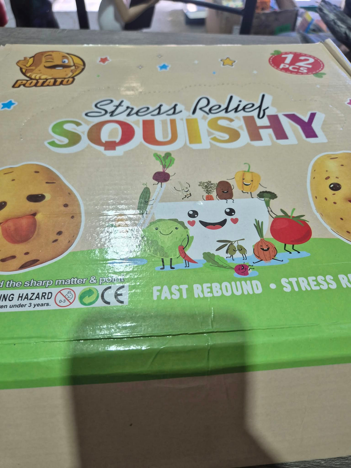 1 boite 12 cheese squeze 1 boite 12 fruit squishy 2 boite 12 butter squishy 1 boite stress relief squishy