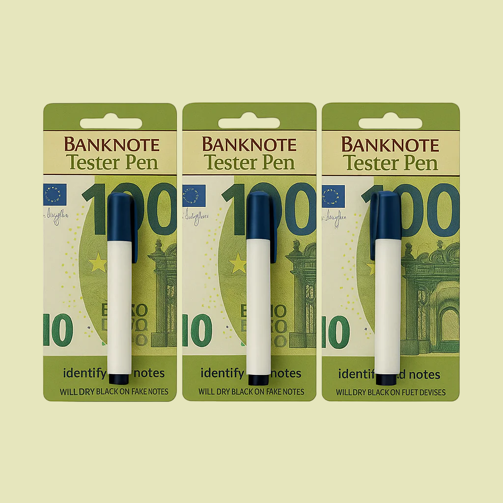 Lot de 3 feutres détecteur de faux billets en 2 secondes, pratique et rapide – Guiguiexpress