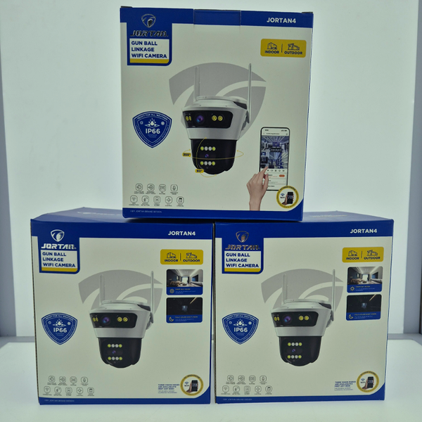 Kit de 3 caméras Wi-Fi JORTAN 4 Gun Ball Linkage avec vision nocturne et sécurité extérieure – Guiguiexpress